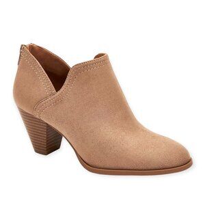 Style & Co AMANDDEF Women's Ankle Boots Memory Form Heel BootieTaupe Size 9.5